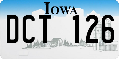 IA license plate DCT126