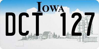 IA license plate DCT127