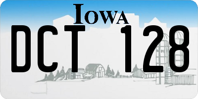 IA license plate DCT128