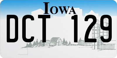 IA license plate DCT129