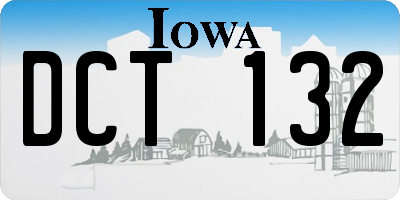 IA license plate DCT132