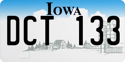 IA license plate DCT133