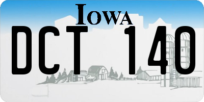 IA license plate DCT140