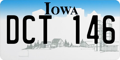 IA license plate DCT146