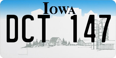 IA license plate DCT147