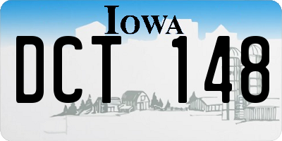 IA license plate DCT148