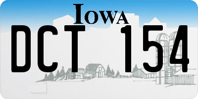 IA license plate DCT154