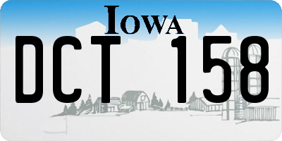 IA license plate DCT158