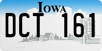 IA license plate DCT161