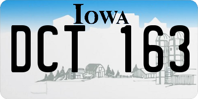 IA license plate DCT163