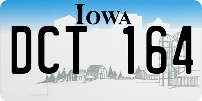 IA license plate DCT164