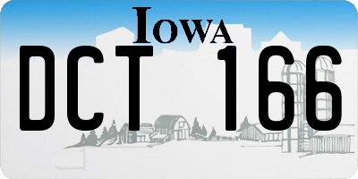 IA license plate DCT166