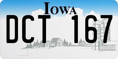 IA license plate DCT167
