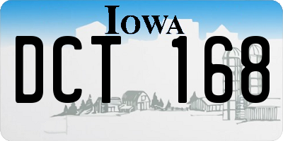 IA license plate DCT168