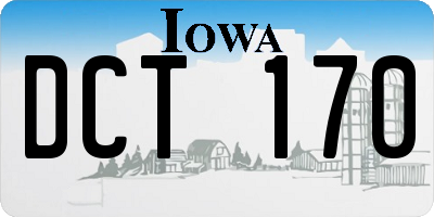 IA license plate DCT170