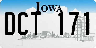 IA license plate DCT171