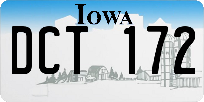 IA license plate DCT172