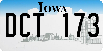IA license plate DCT173