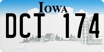IA license plate DCT174