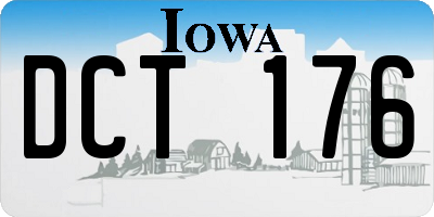 IA license plate DCT176