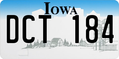 IA license plate DCT184