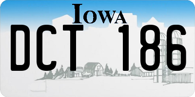 IA license plate DCT186