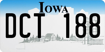 IA license plate DCT188