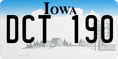 IA license plate DCT190