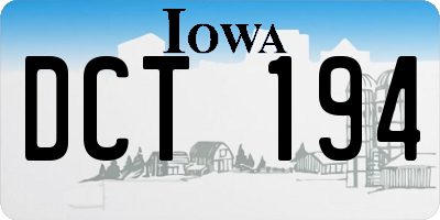 IA license plate DCT194