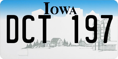 IA license plate DCT197