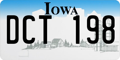 IA license plate DCT198