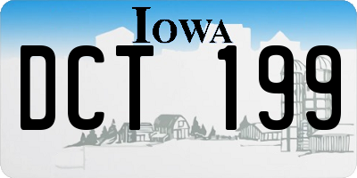 IA license plate DCT199