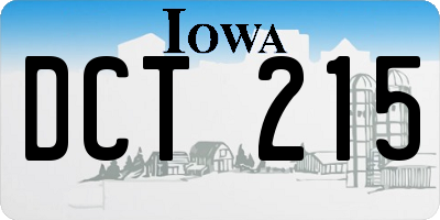 IA license plate DCT215