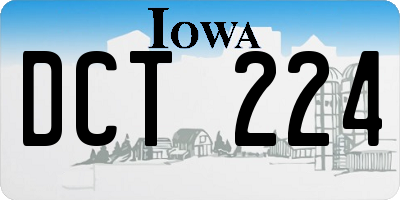 IA license plate DCT224