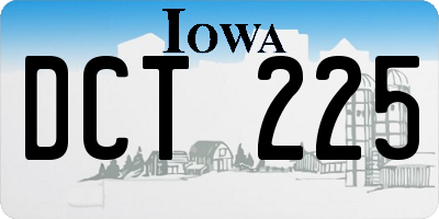 IA license plate DCT225