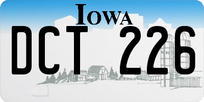 IA license plate DCT226