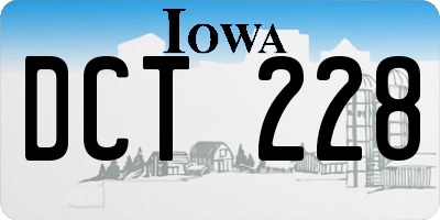 IA license plate DCT228