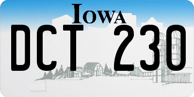 IA license plate DCT230