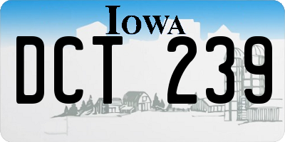 IA license plate DCT239
