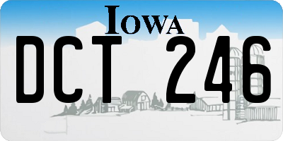 IA license plate DCT246