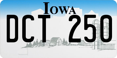 IA license plate DCT250