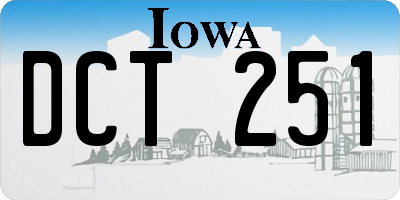 IA license plate DCT251