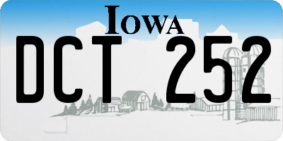 IA license plate DCT252
