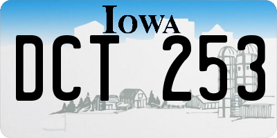 IA license plate DCT253