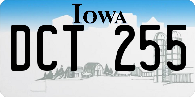 IA license plate DCT255