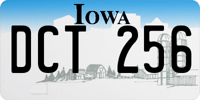 IA license plate DCT256