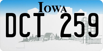IA license plate DCT259
