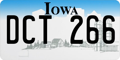 IA license plate DCT266