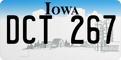 IA license plate DCT267