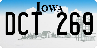 IA license plate DCT269
